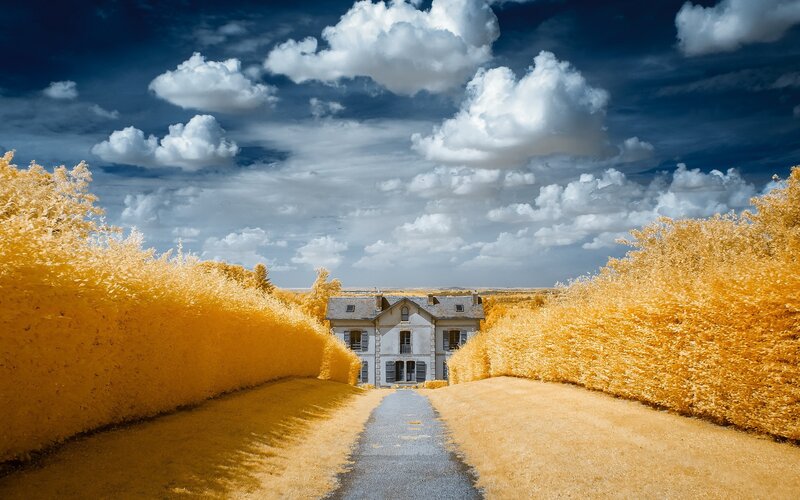 Manor House in Field