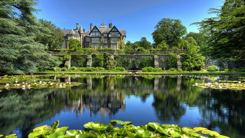 Manor House with Pond — Blue, Serene, Afternoon