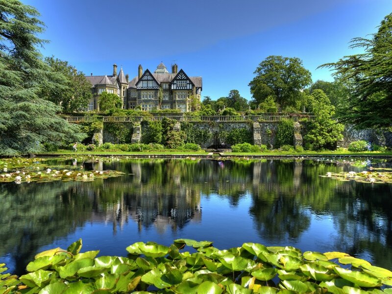 Manor House with Pond — Blue