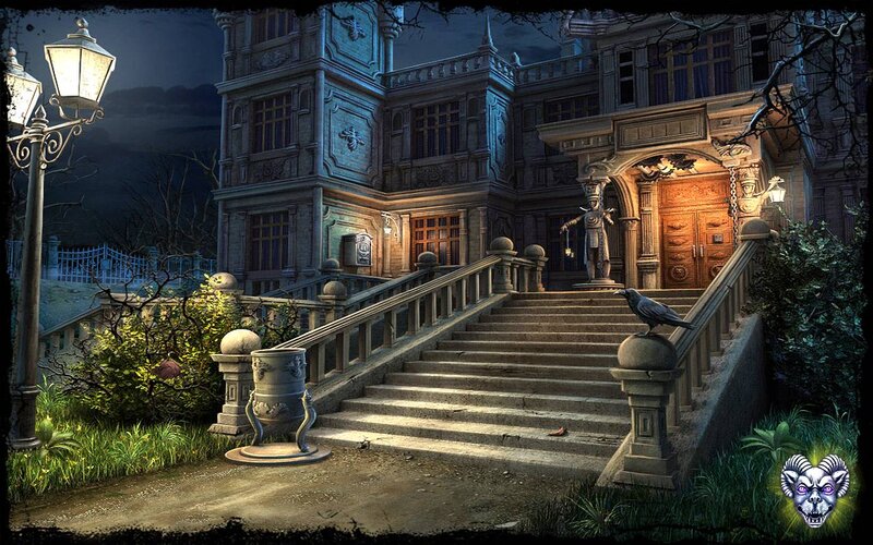 Mansion at Night — Blue