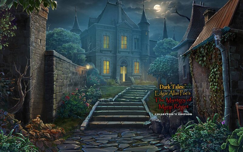Mansion at Night — Dark Blue, Mysterious