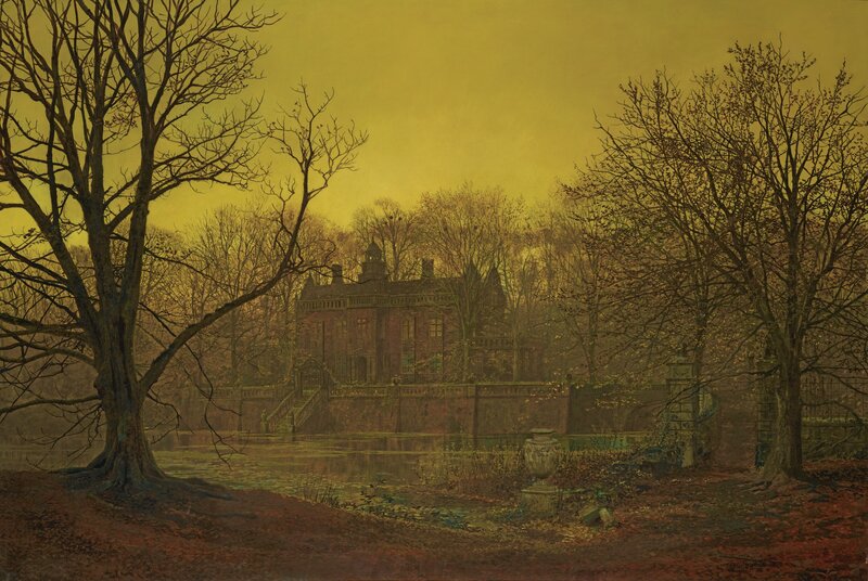 Mansion in Autumn Landscape