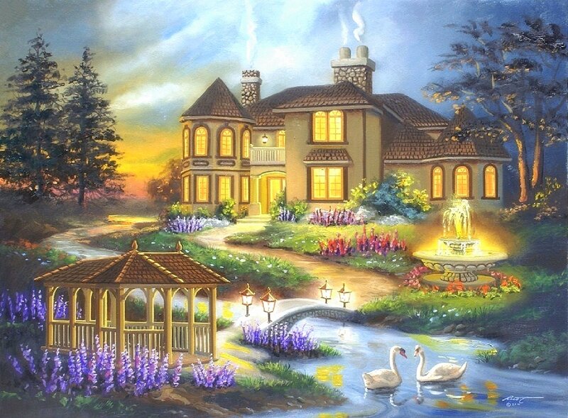 Mansion with Garden — Yellow