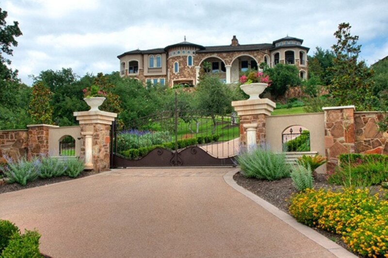 Mansion with Gated Entrance