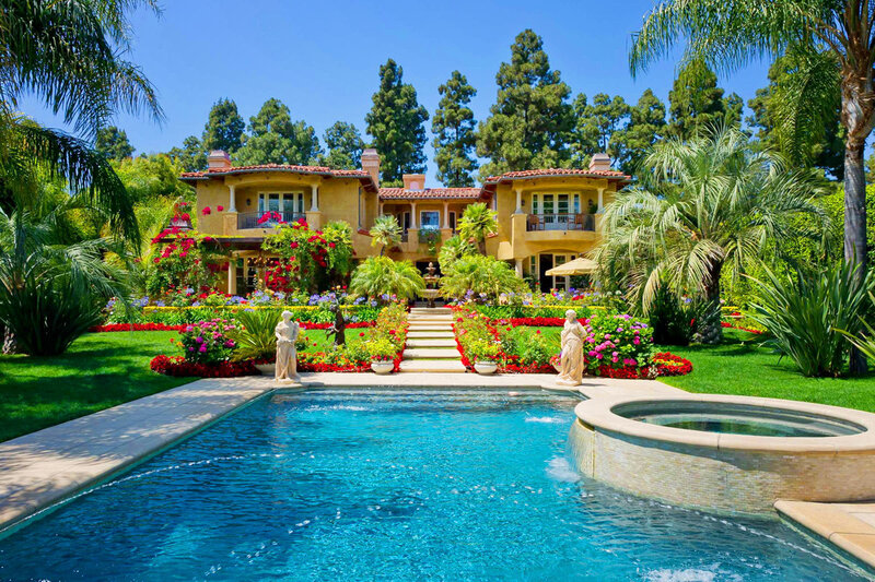 Mansion with Pool and Garden