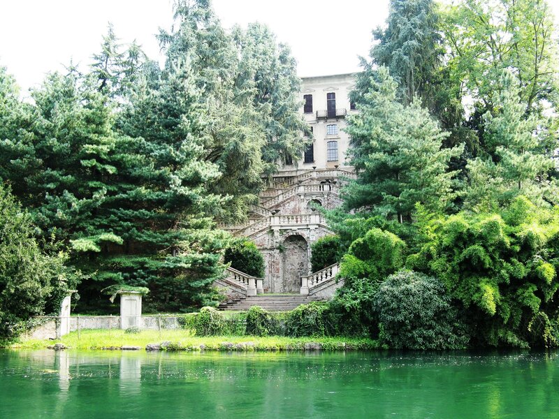 Mansion with Stone Staircase