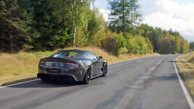 Mansory Aston Martin on forest road