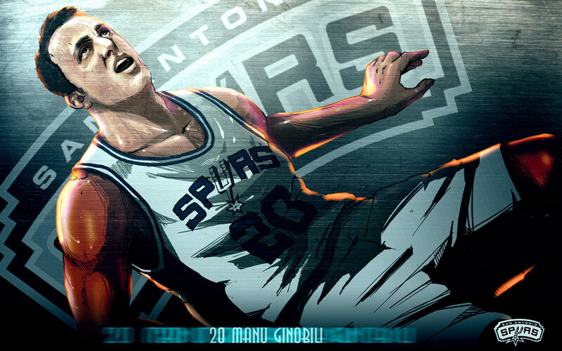 Manu Ginobili Spurs artwork