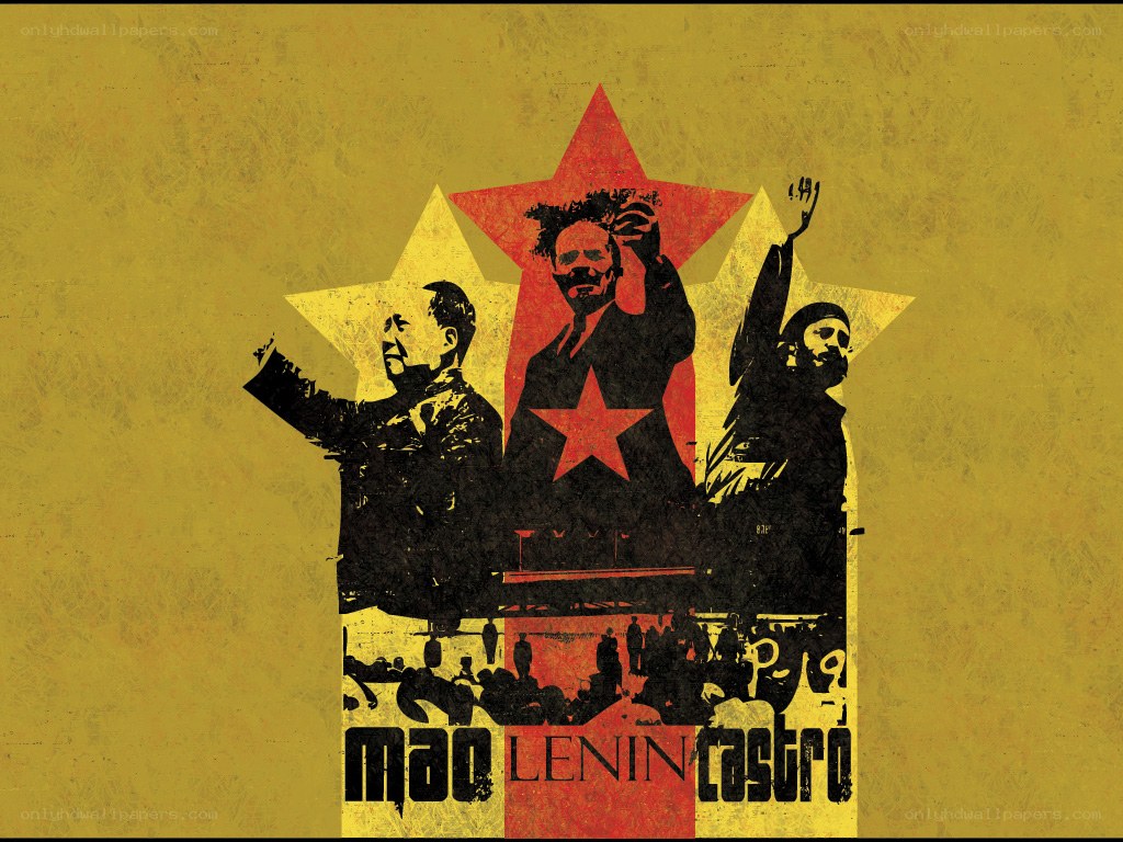 Mao Lenin Castro propaganda art