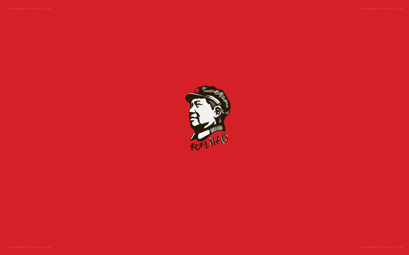 Mao portrait on red background