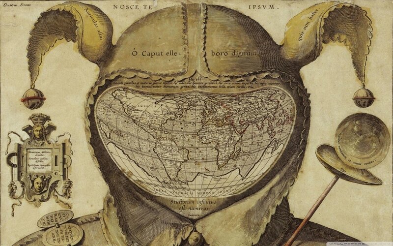 Map in a jester's hat