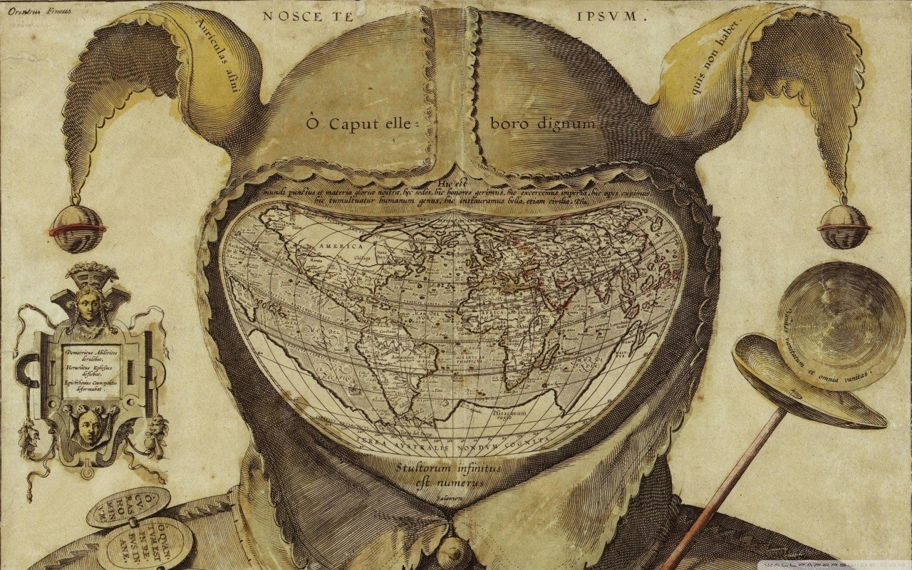 Map in a jester's hat