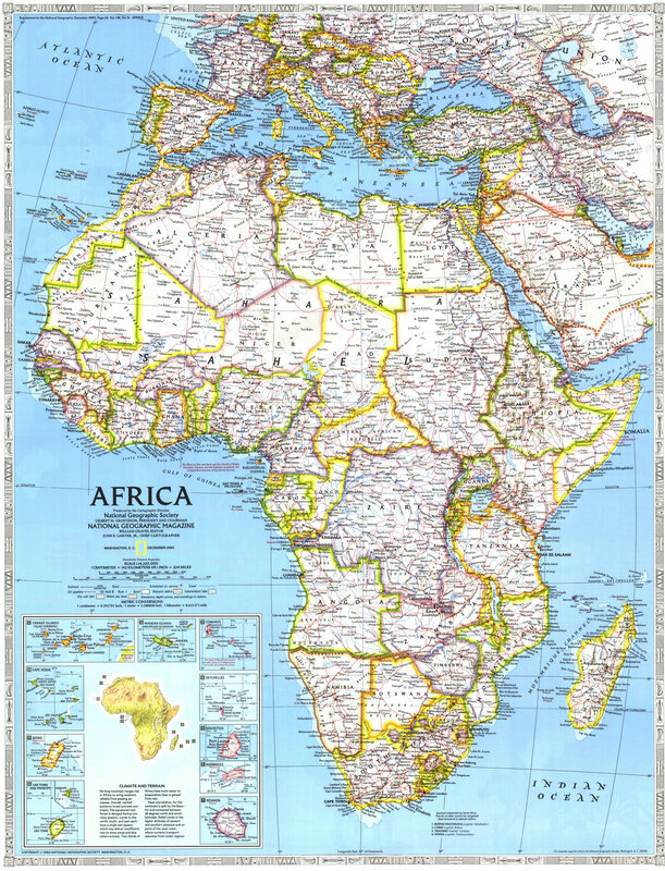 Map of Africa — Blue