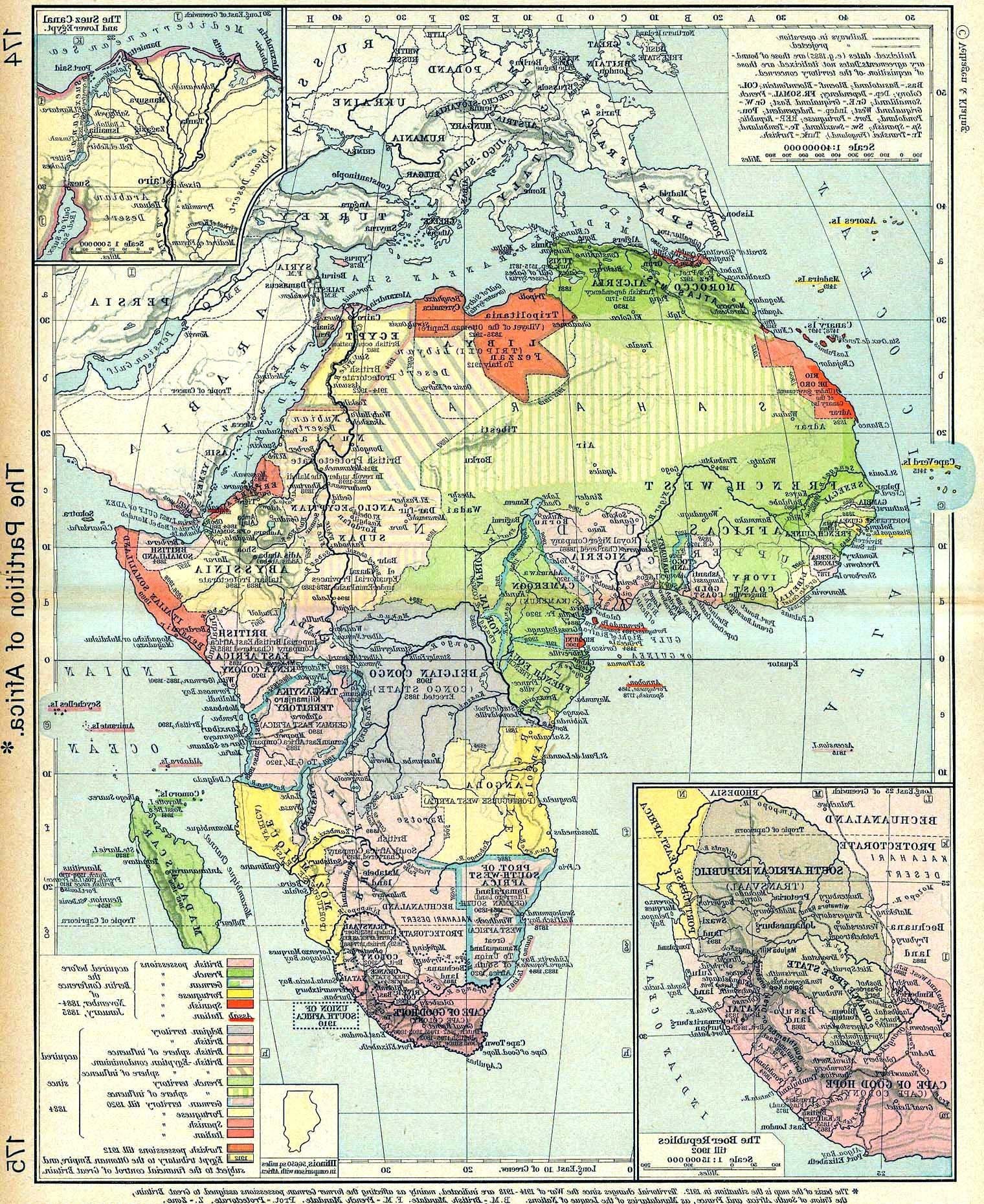 Map of African partition