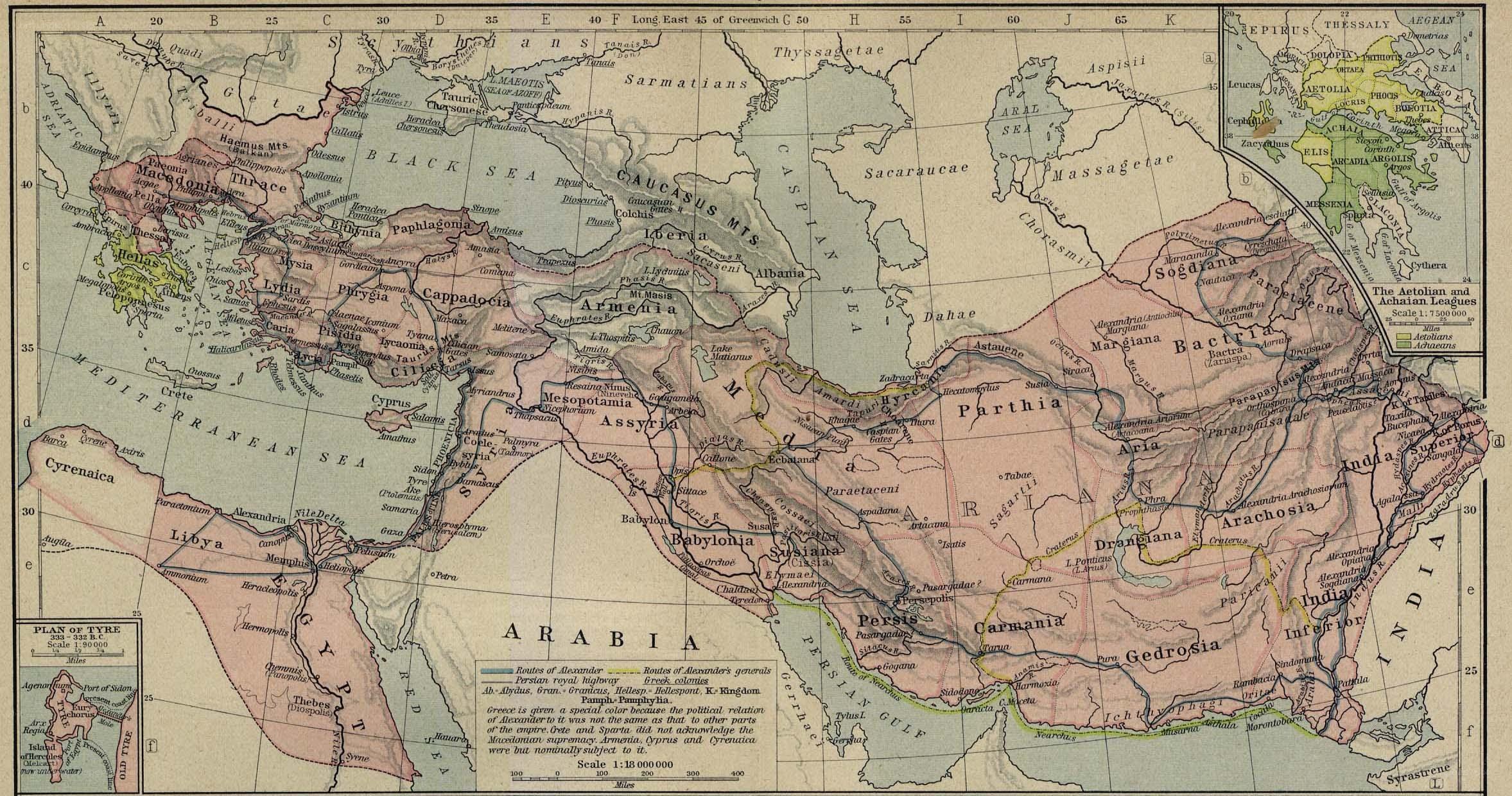 Map of Alexander's Empire