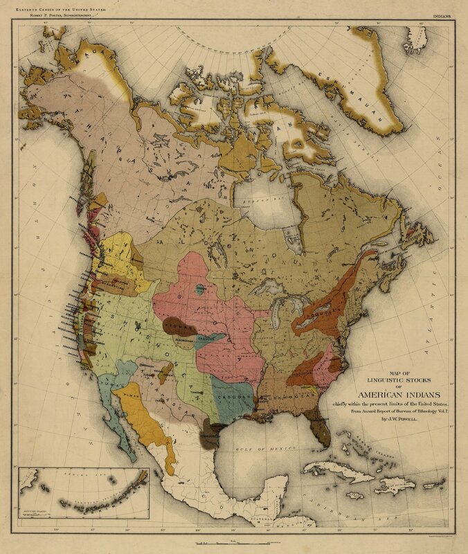 Map of American Indian linguistic stocks