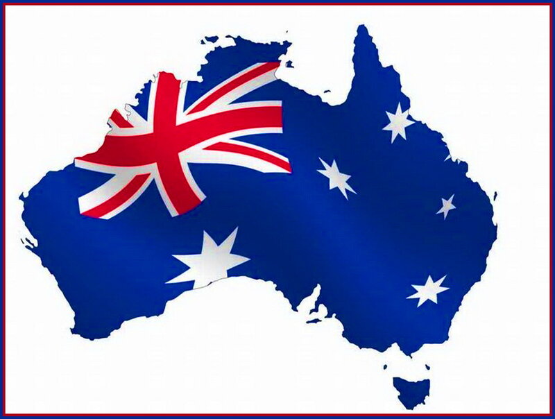 Map of Australia — Blue