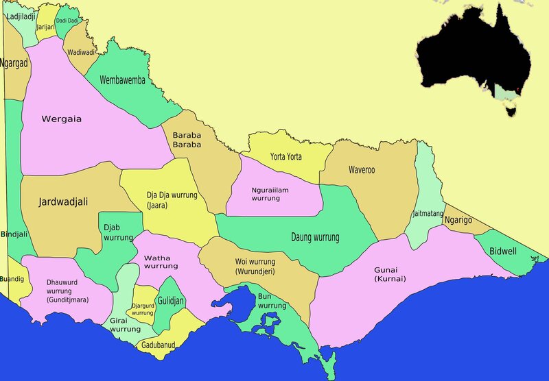 Map of Australian Aboriginal Nations