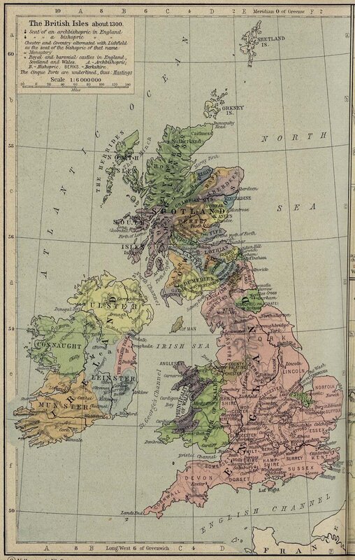 Map of British Isles c.1300