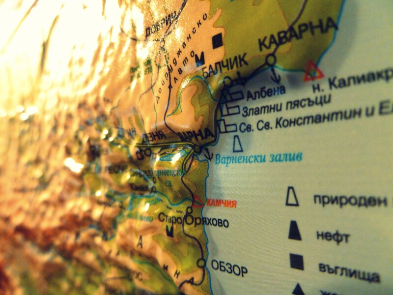 Map of Bulgarian Towns