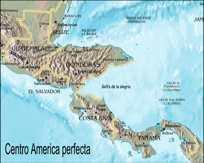 Map of Central America