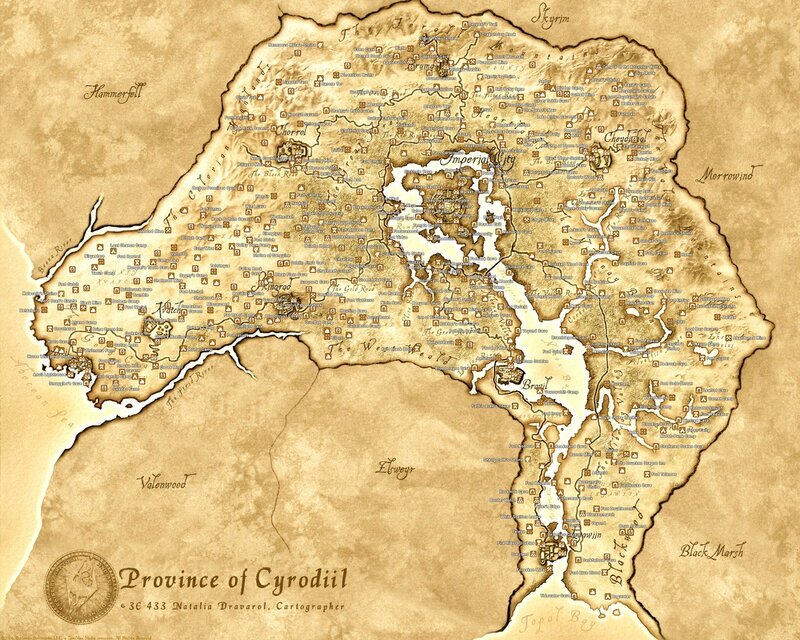 Map of Cyrodiil