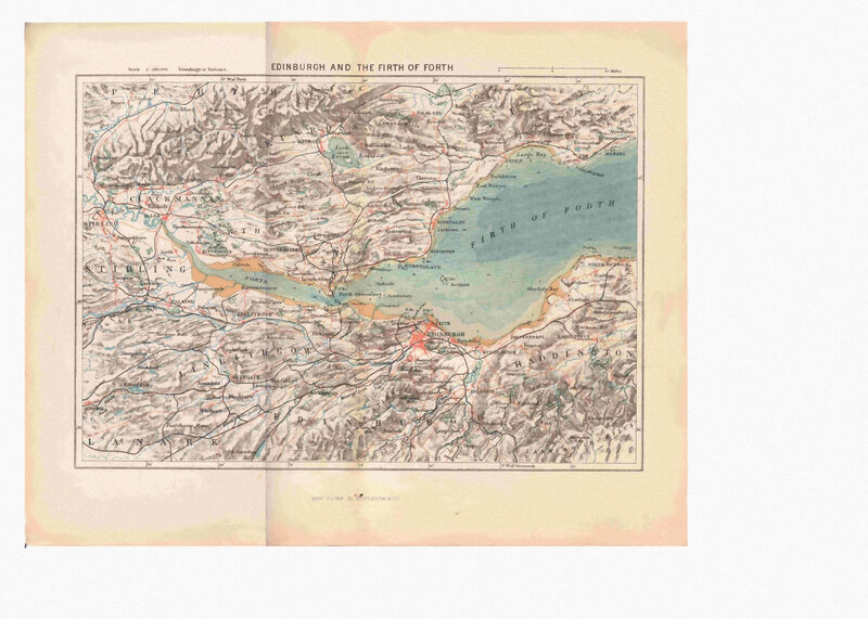 Map of Edinburgh and Firth of Forth