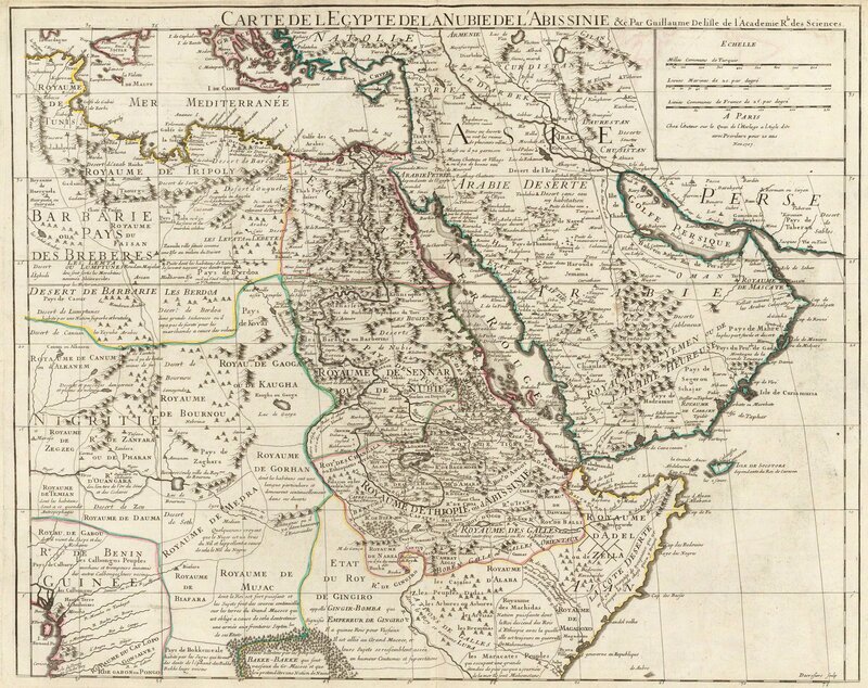 Map of Egypt and the Nile