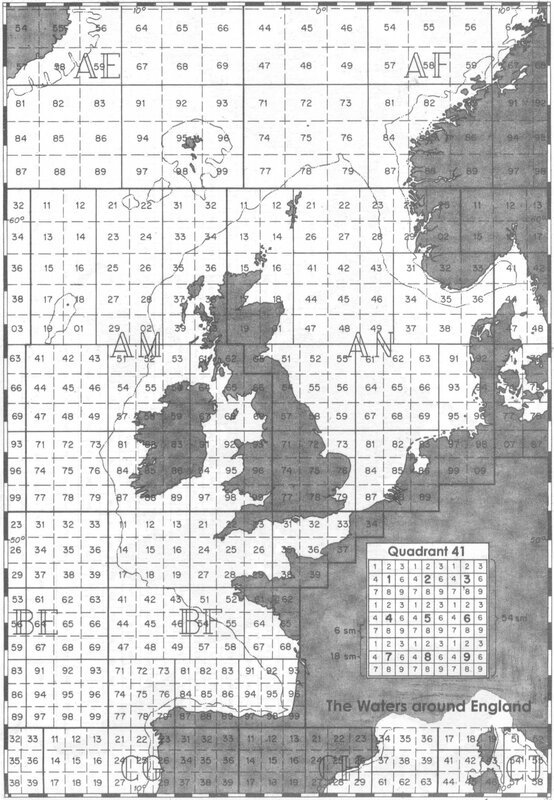 Map of England and surrounding waters