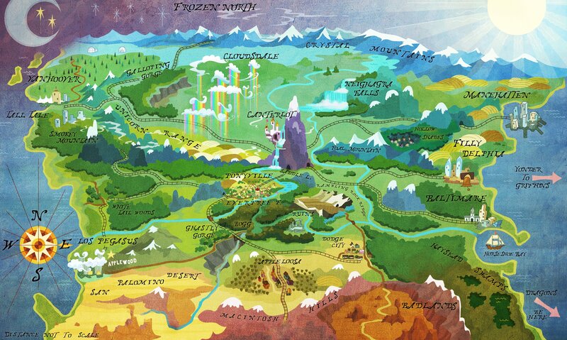 Map of Equestria from My Little Pony