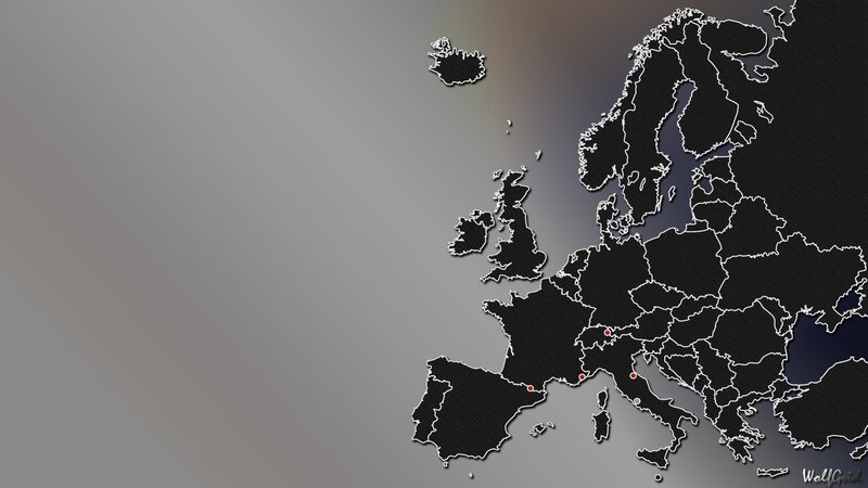 Map of Europe — Black