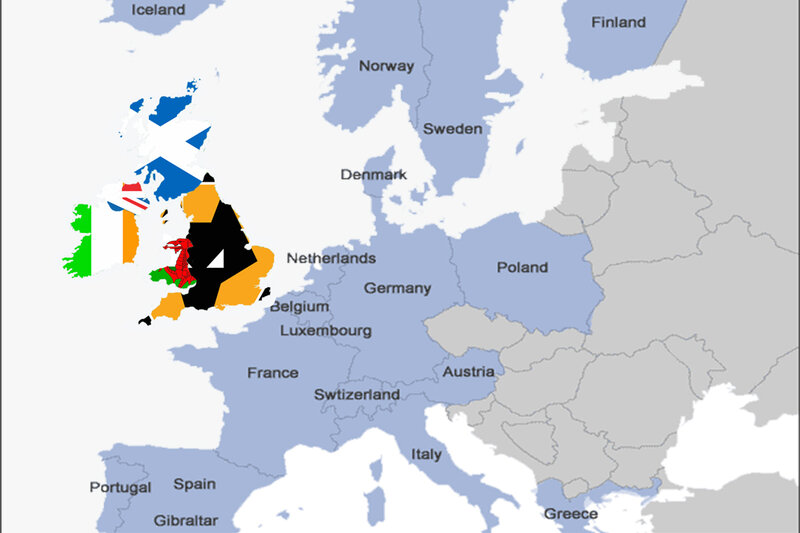 Map of Europe — Blue