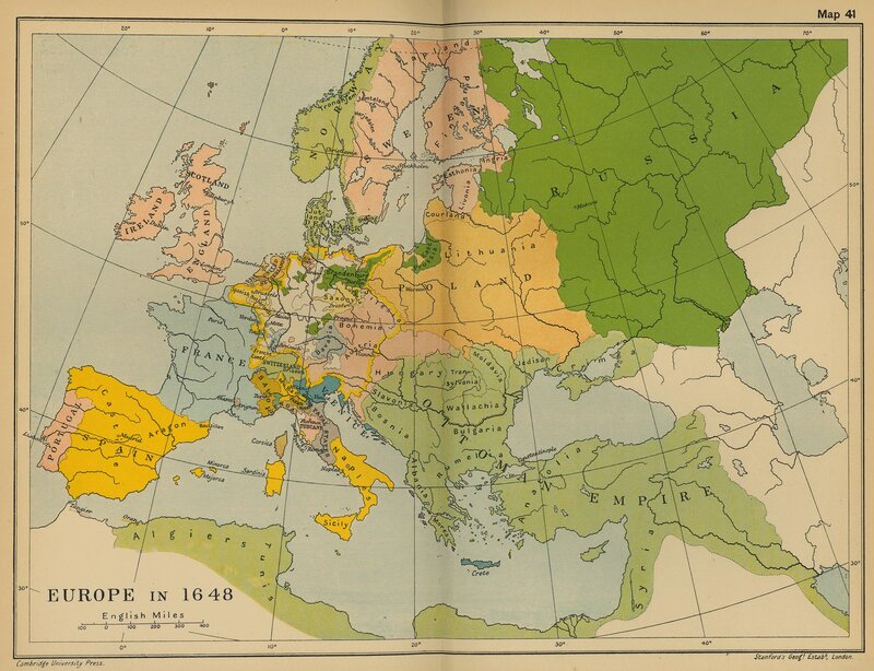 Map of Europe — Green, Neutral
