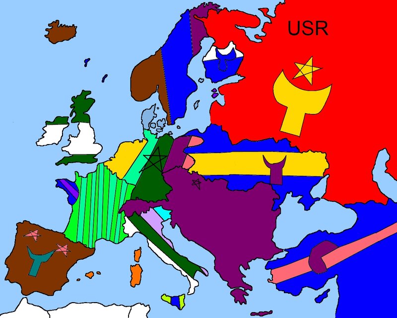 Map of Europe — Red