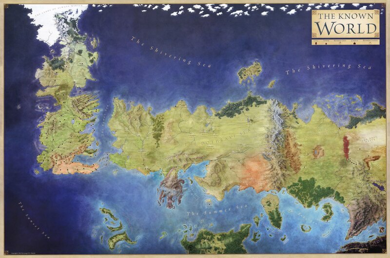 Map of Fictional World — Blue