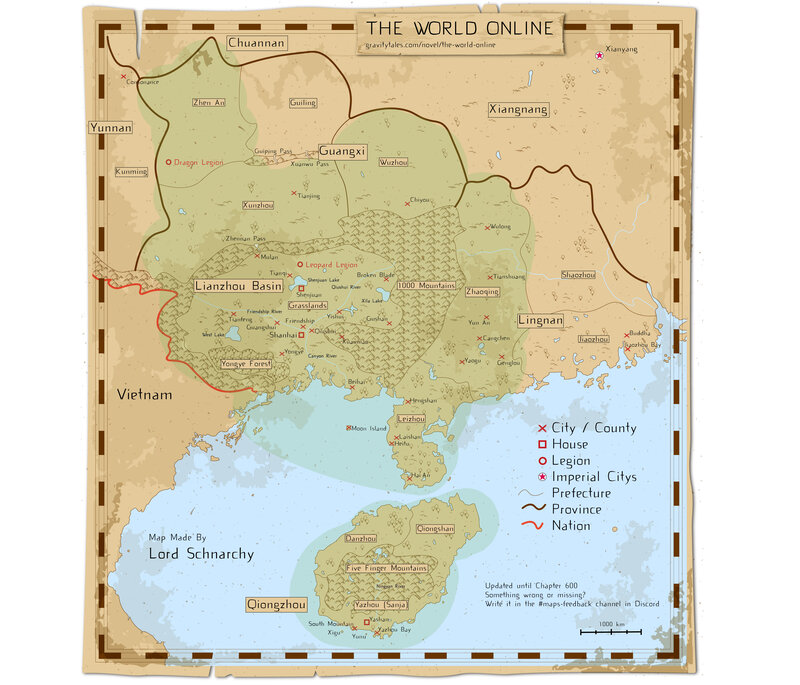 Map of Fictional World — Tan