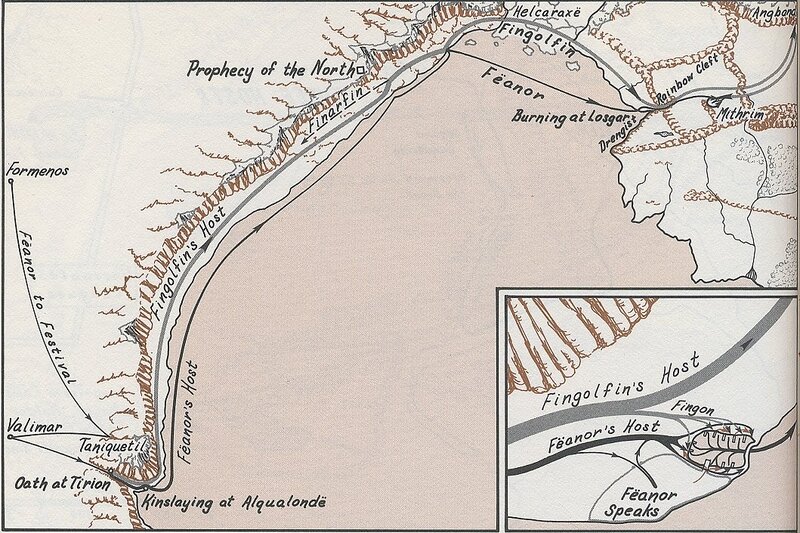 Map of Fingolfin's journey