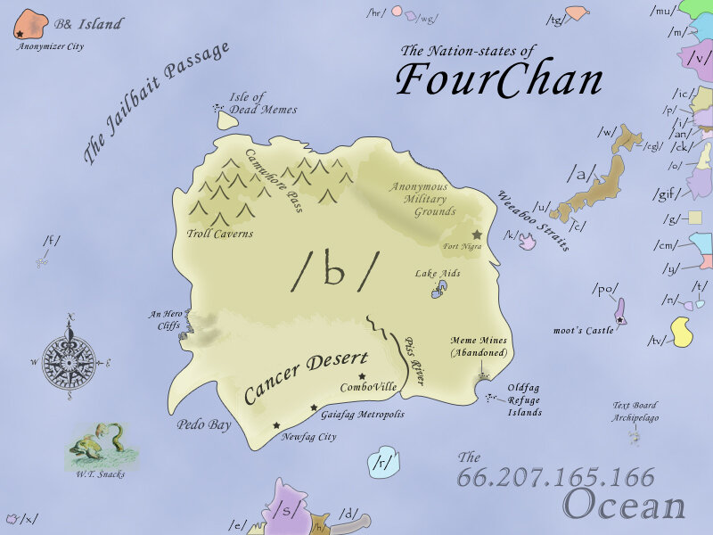 Map of FourChan Nation-states