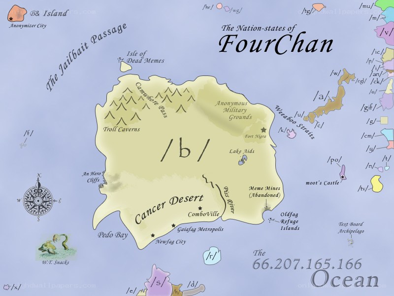Map of FourChan Nation-states