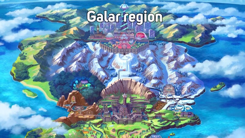Map of Galar Region