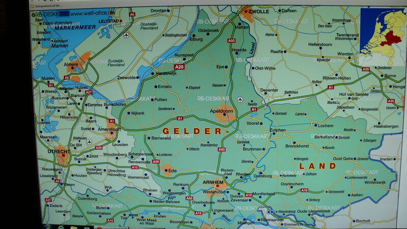 Map of Gelderland