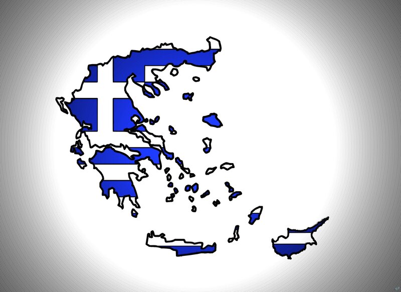 Map of Greece and Cyprus