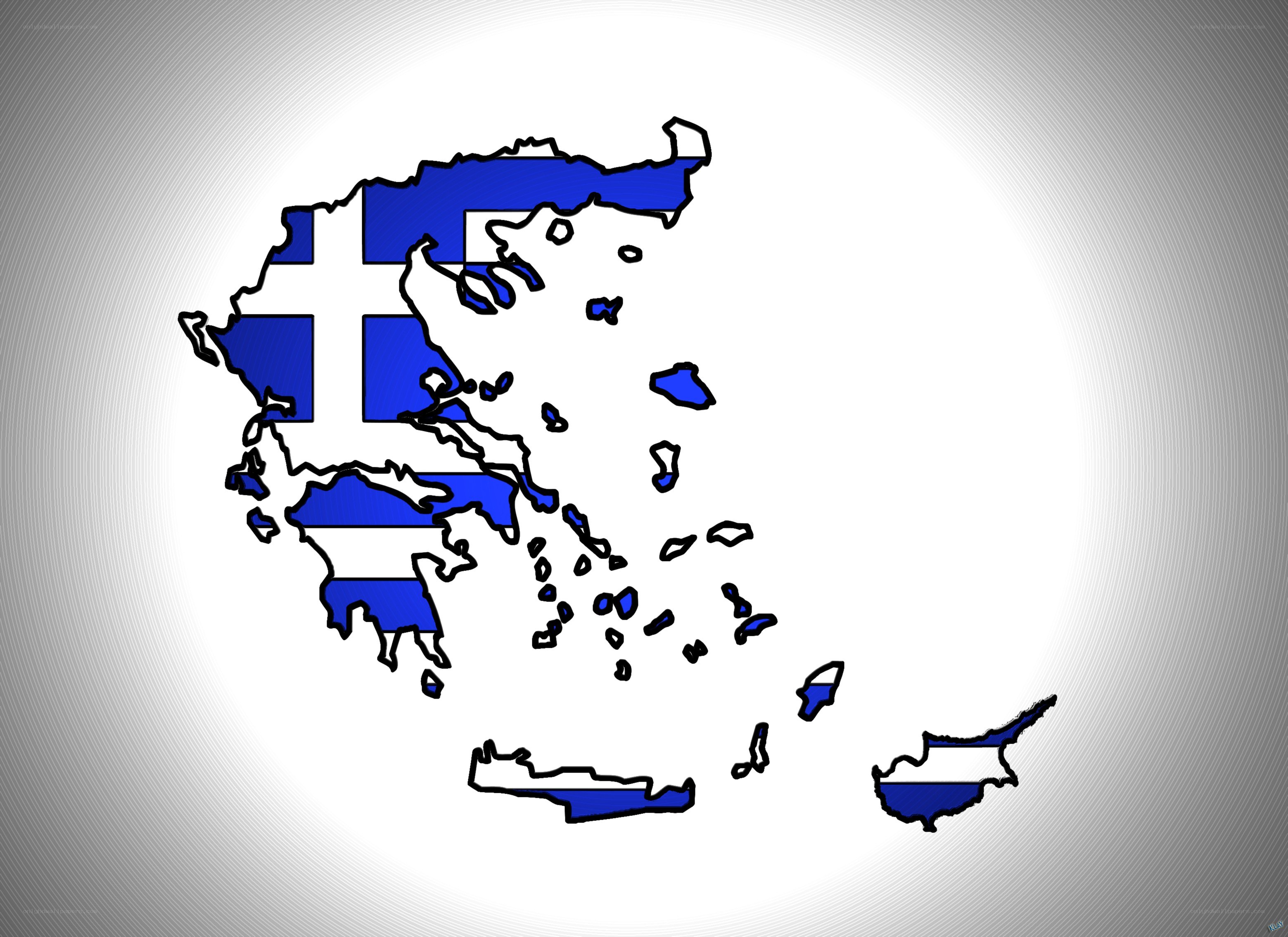 Map of Greece with flag design