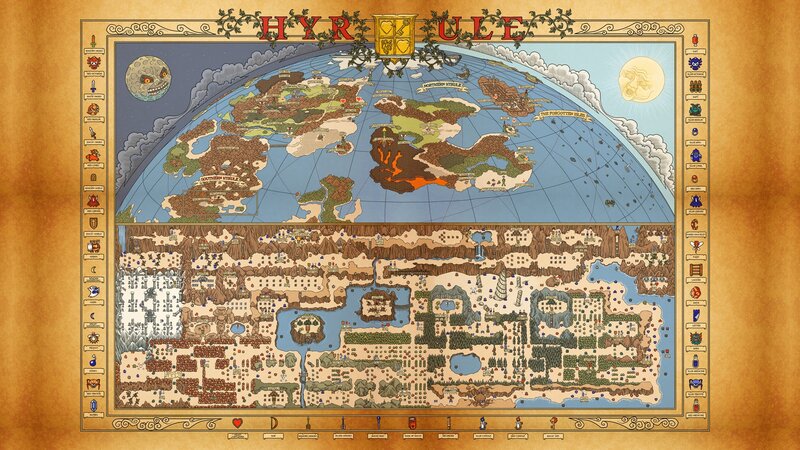 Map of Hyrule — Brown