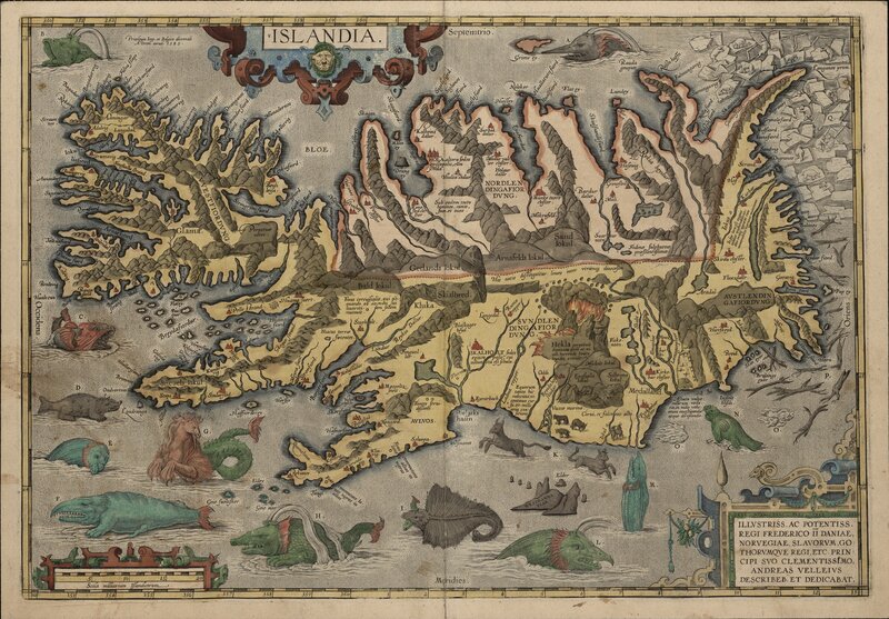 Map of Iceland — Green