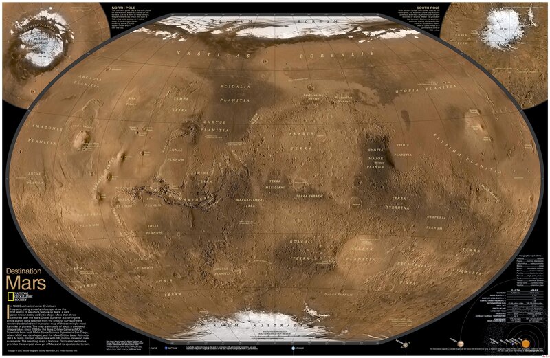 Map of Mars Surface