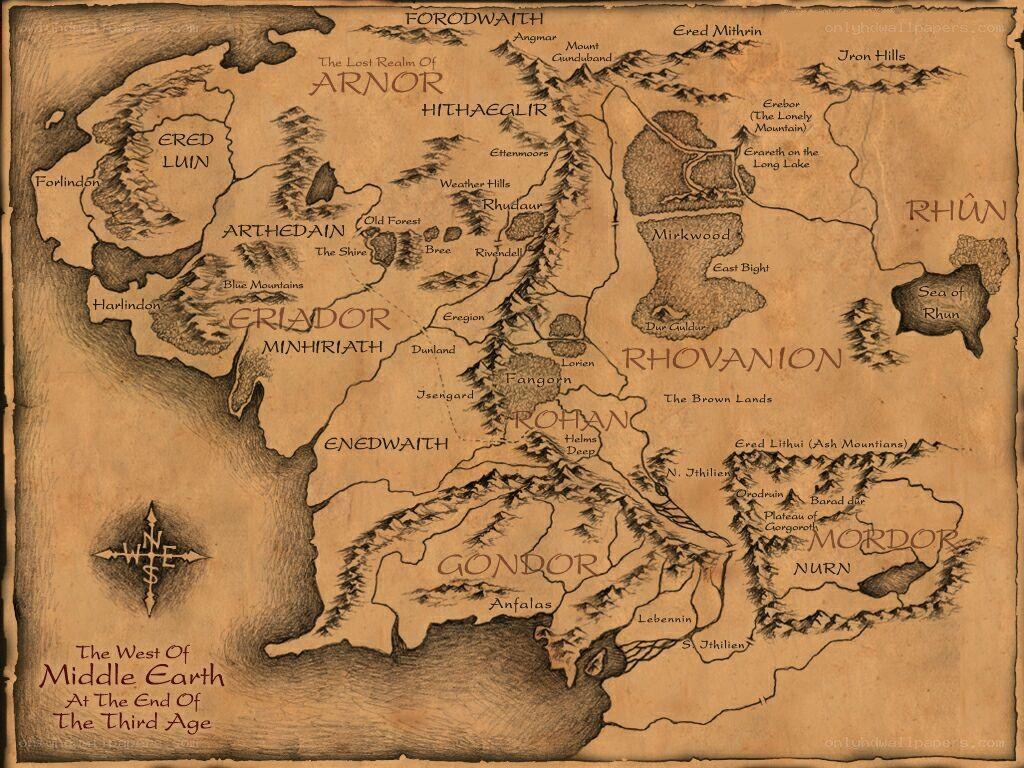 Map of Middle Earth