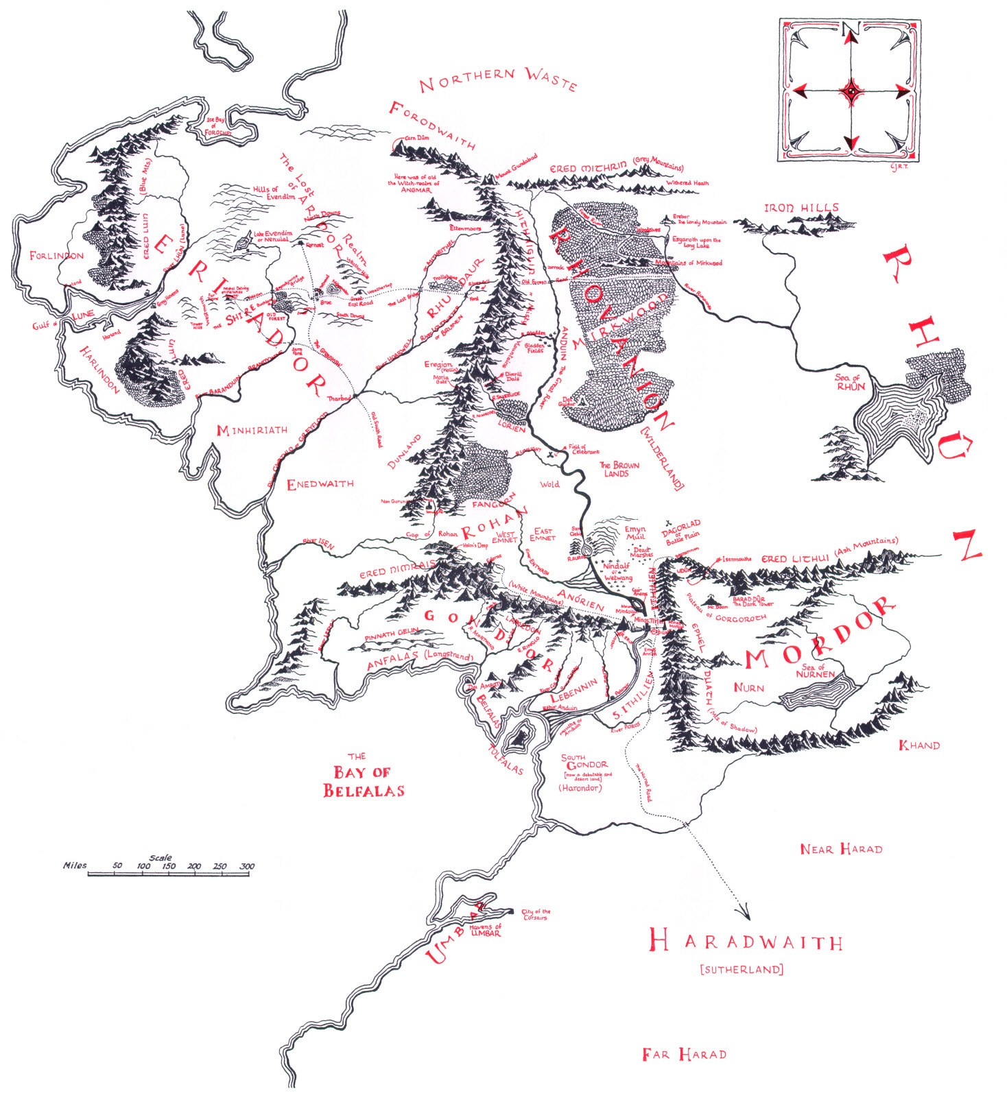 map of middle-earth