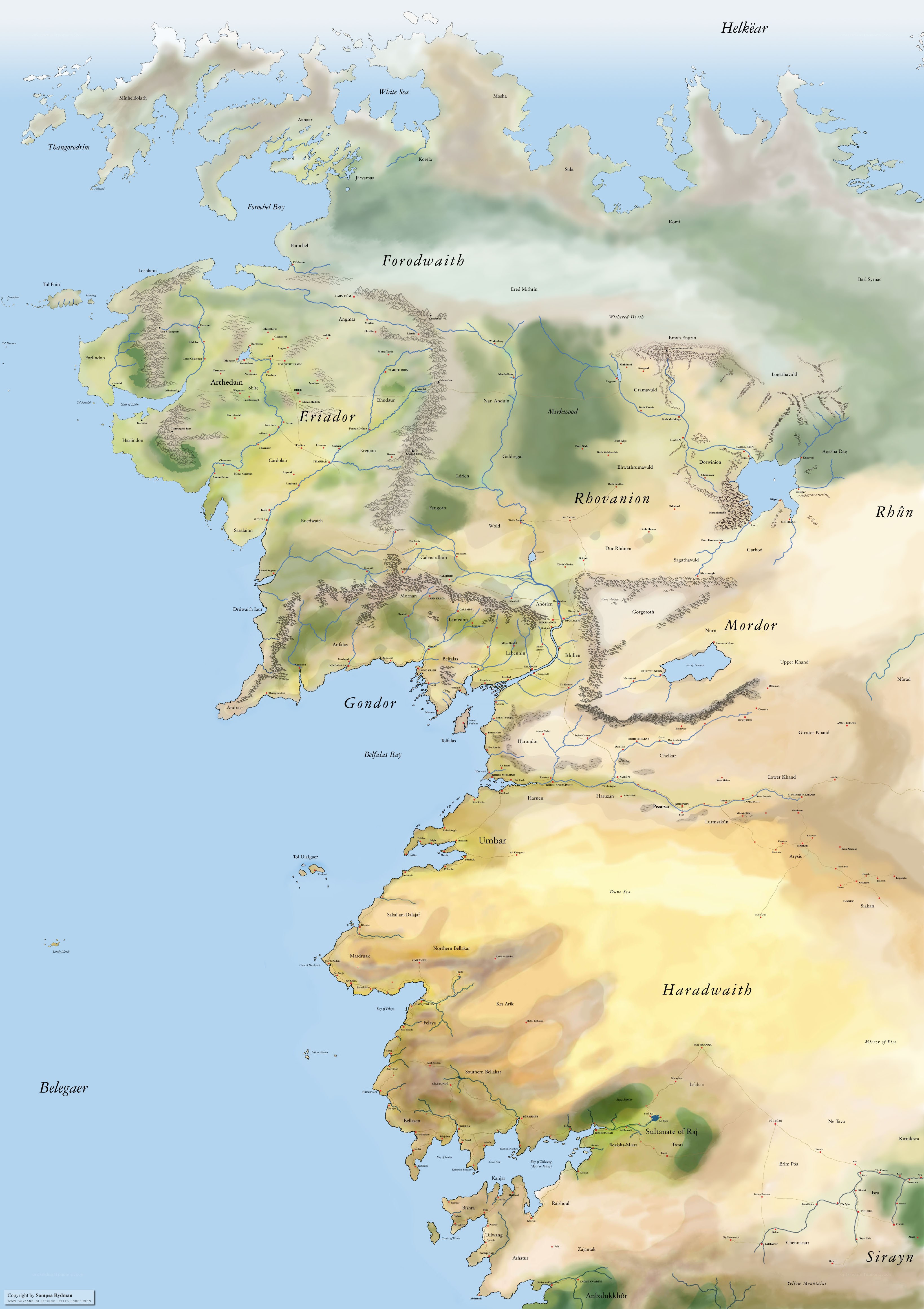 Map of Middle-earth