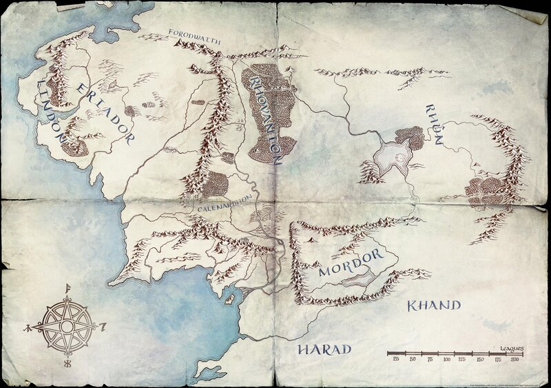 Map of Middle-earth — Beige